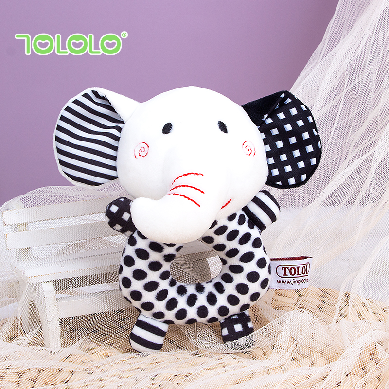 T168262-2黑白圓手搖鈴