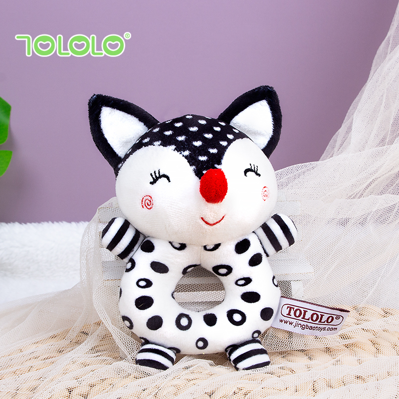 T168262-2黑白圓手搖鈴