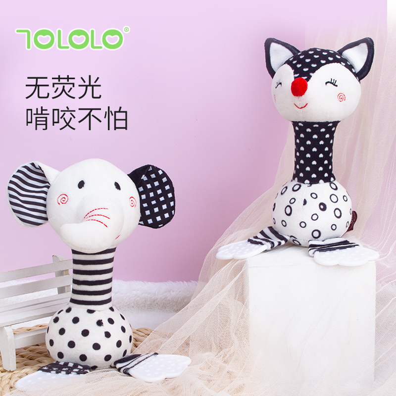 T168270黑白牙膠手搖鈴